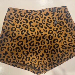 Old Navy Leopard Print Kids Skort - Brown and Black